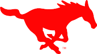 Red mustang - SMU logo.