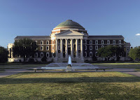 Landmark SMU on campus building.