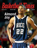 Rice basketball player on magazine cover.