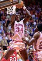 Hakeem Olajuwon in University of Houston uniform.