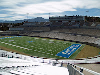 Air Force football stadium empty.
