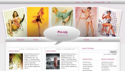 Pin Up Blogger Template Pin Up Blogger Template