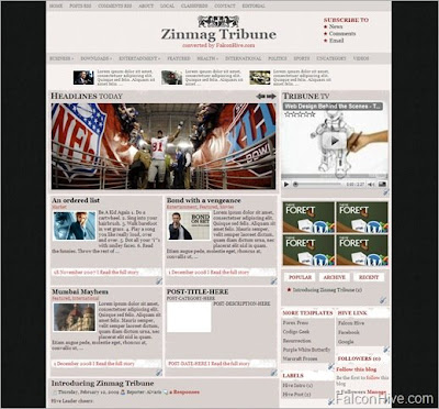 Zinmag Tribune Blogger template