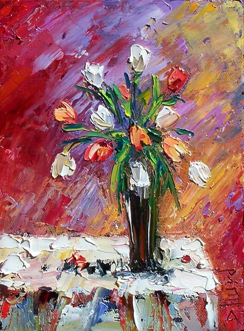 painting pictures of flowers. vase flowers art painting