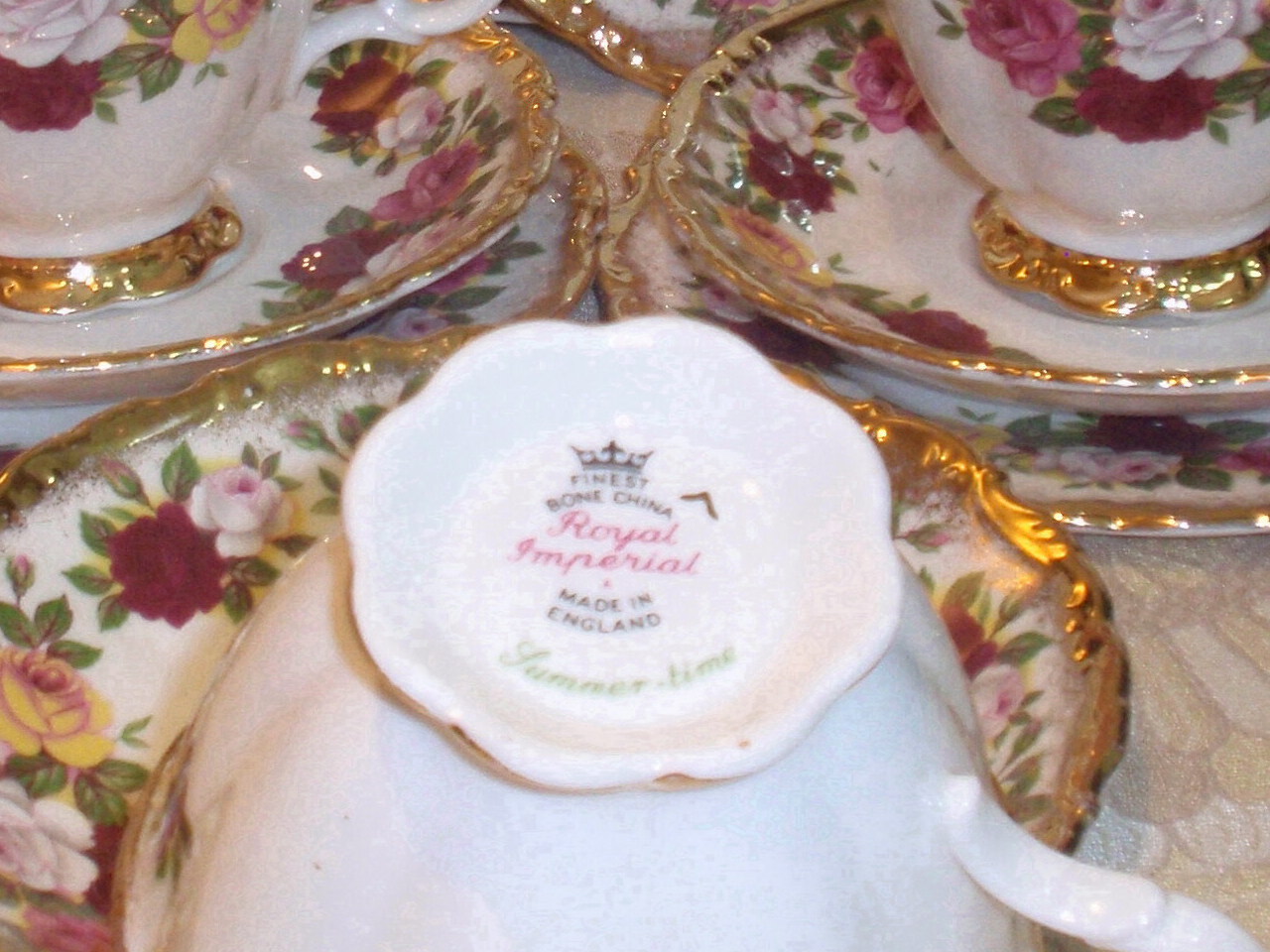 Lovely Treasures from English Garden Royal Imperial Summer Time Tea Set