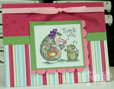 stampin up hedgehog happiness airbornewife scallop ribbon cutie pie designer series paper