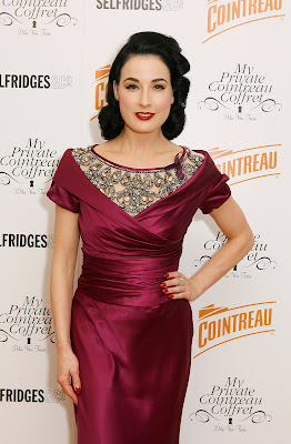 Dita Von Teese In A Slinky Dress