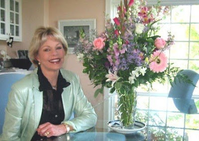 W/ B-day flowers, exactly five yrs. ago.