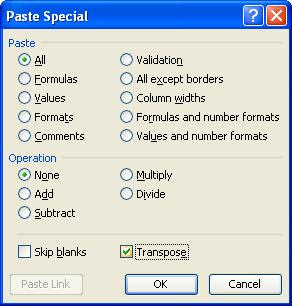 Excel's Past Special box - via Tech.Xpress (txpress.blogspot..com)