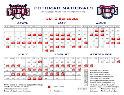 2010 P-Nats Schedule