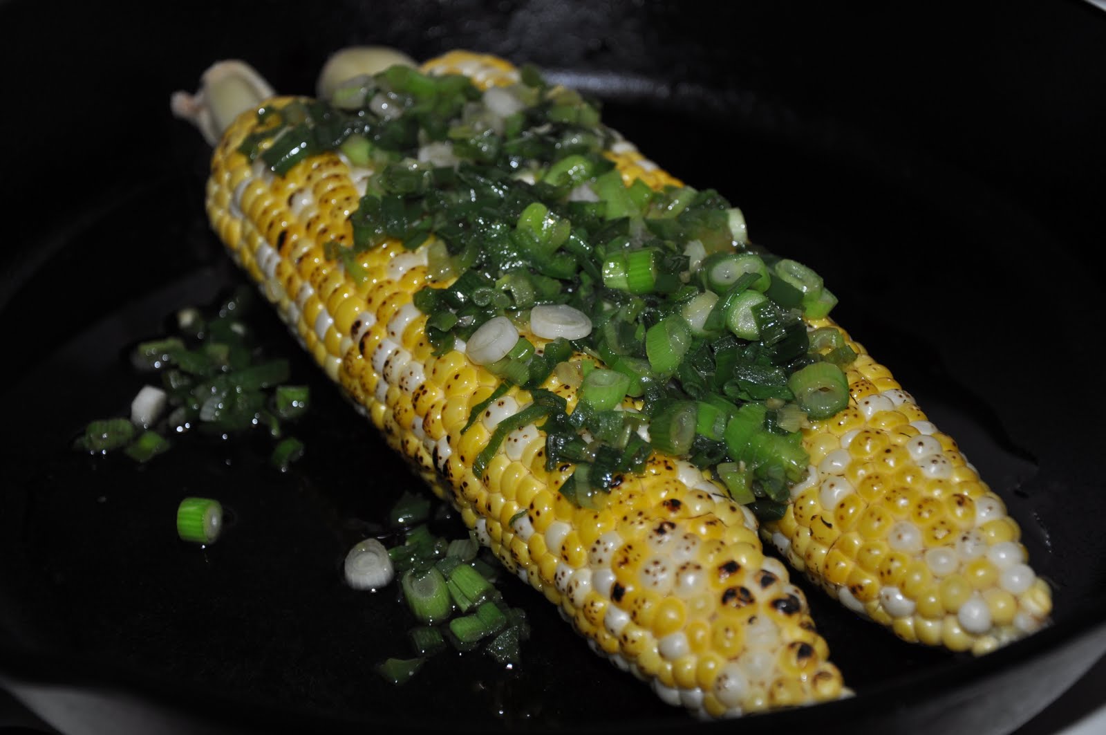 Slice of Rice Corn with Green Onion Oil Recipe