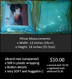 DBSKs Mirotic Version A and Jaejoong Pillow for sale! DBSKs Mirotic Version A and Jaejoong Pillow for sale!