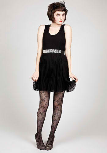 Opaque tights with cocktail dress Opaque tights with cocktail dress