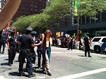NYPD escort the Rev. Susan Karlson for civil disobedience re. comprehensive immigration reform
