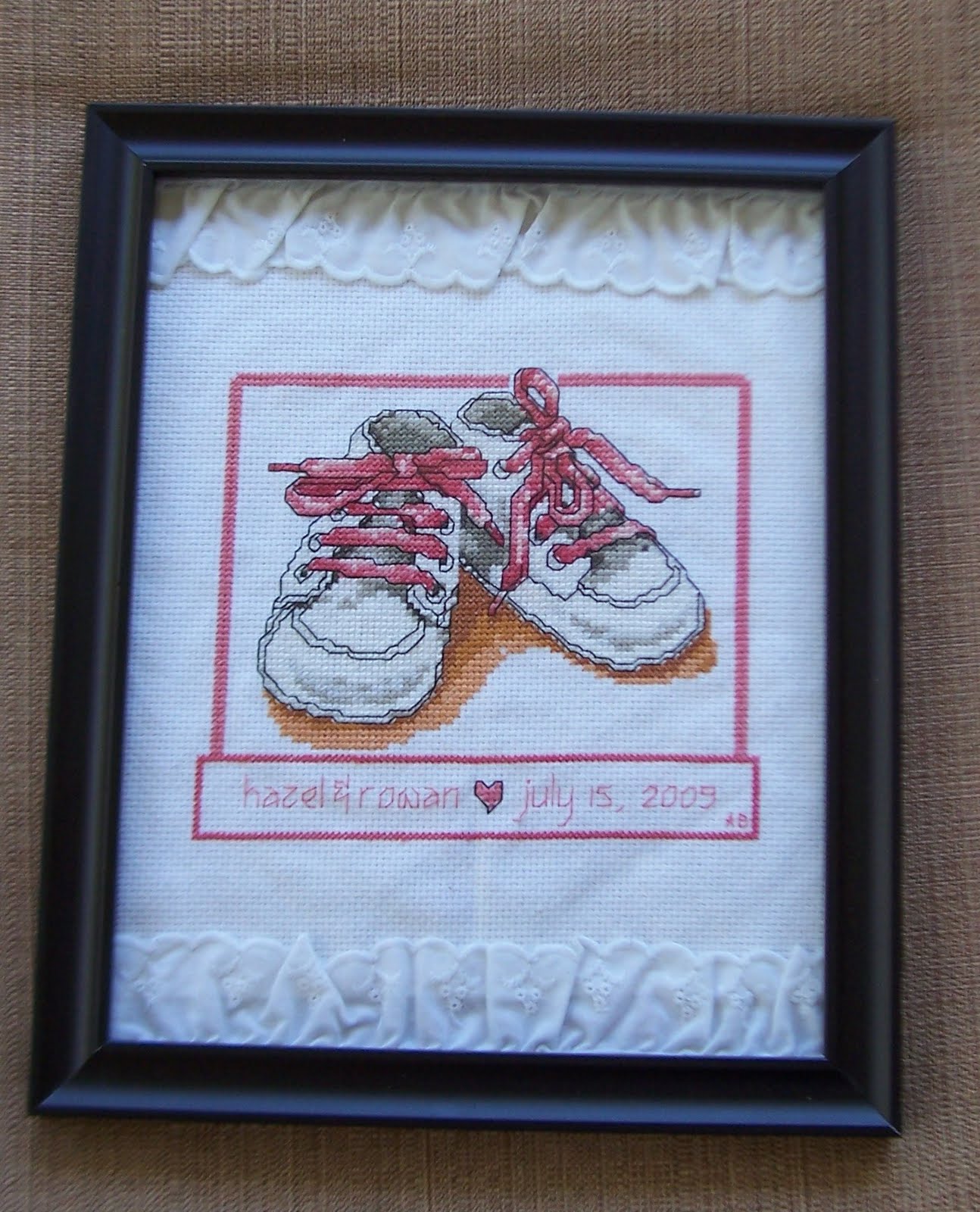 The Crafty Knitty Gritty Crossstitch Birth Announcement