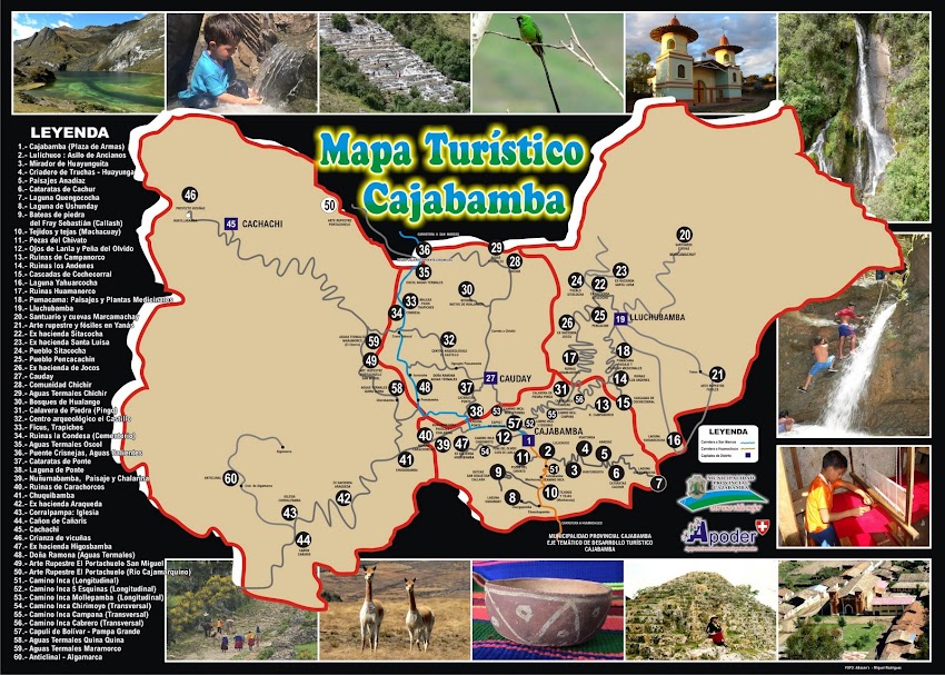 Vea el Mapa Turístico de Cajabamba