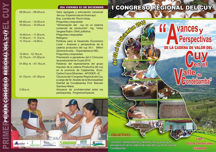 Organizan Primer Congreso Regional del Cuy en Cajabamba