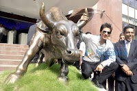 Shahrukh Khan Unveils Eros Media IPO at BSE
