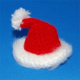 how to crochet santa hat - A free tutorial site for amigurumi