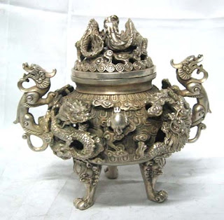 Silver Dragon Incensory, China''Style''