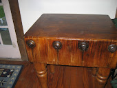 Antique butcher block table