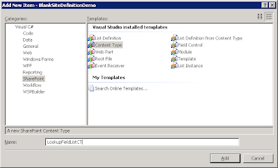 creating filtered lookup field content type