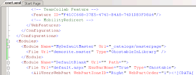 updating site definition