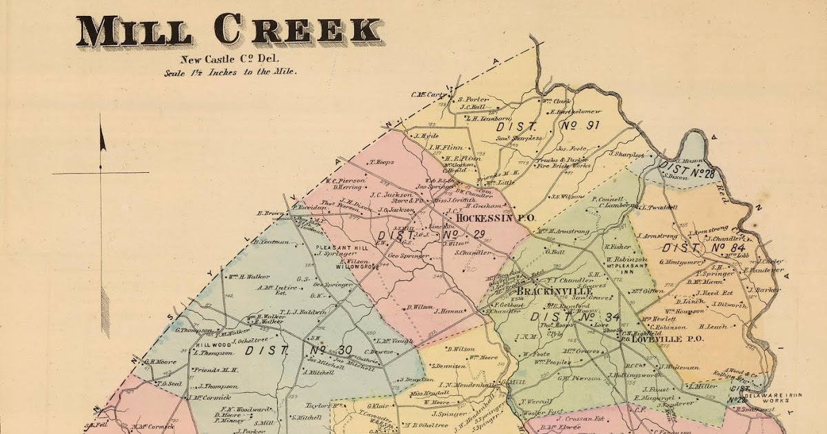 The Mill Creek Hundred History Blog Pomeroy and Beers 1868 Atlas of