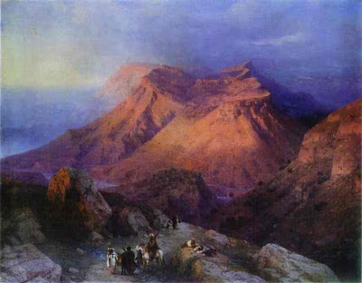 Turnos Szaes Ivan+Aivazovsky.+Mountain+Village+Gunib+in+Daghestan.+View+from+the+East.+1869.+Oil+on+canvas.+The+Russi