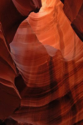 light dances across the canyon walls