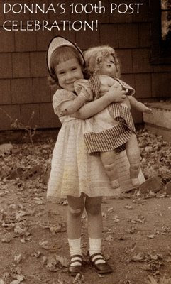 little Donna and a HUGE doll