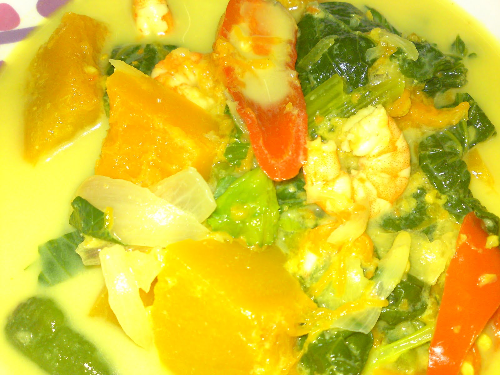 DARI DAPUR ORANG KAMPUNG MASAK LEMAK LABU CAMPUR SAWI