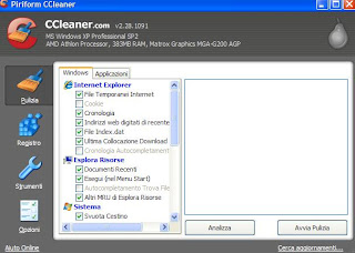 I MIGLIORI PROGRAMMI PER PULIZIA PC : CCLEANER