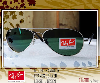 [WTS] Ray-Ban Sunglasses AVIATOR+SILVER+GREEN