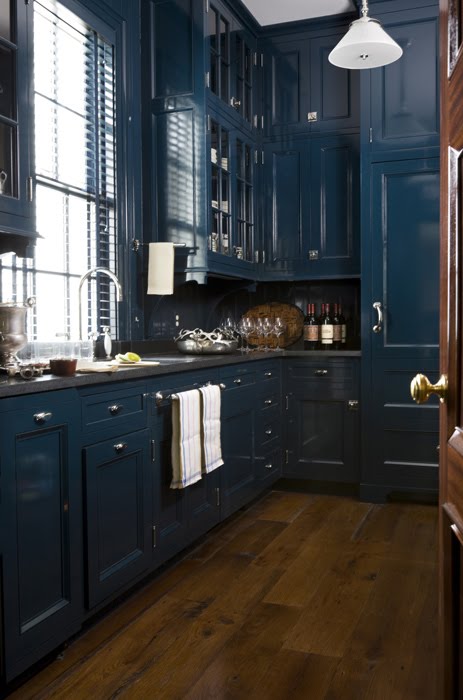 Dark Blue Kitchen Cabinets