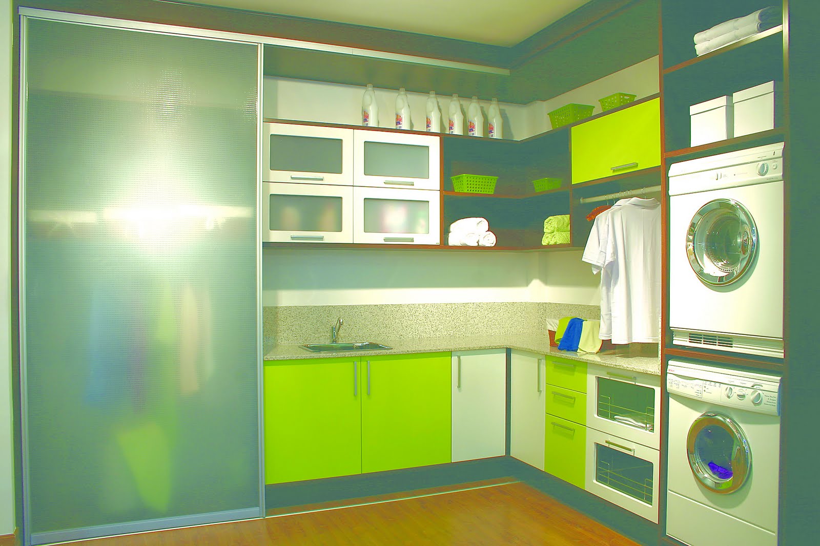 #A4C506 Ôh de casa!: Da cozinha para a lavanderia é só um passo 1600x1066 px Projetos De Cozinhas Com Lavanderia #465 imagens