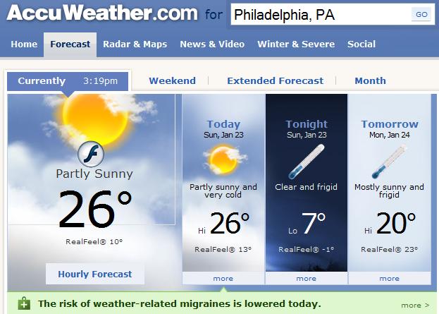 fake weather forecast