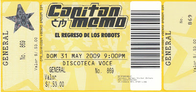 Entrada Concierto cApitán Memo