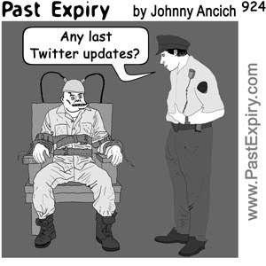 cartoon, stress, crime, Facebook, social networking, prison, Twitter