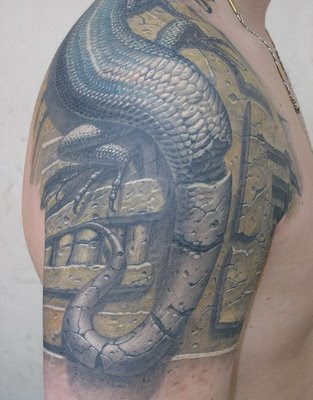 tattoos 3d. 3D Lizard Tattoos Design
