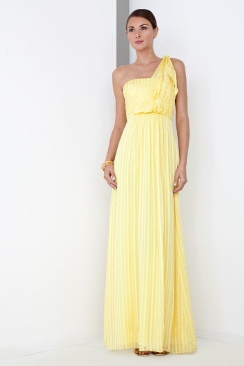 BCBG Max Azria Silk Chiffon Halter Dress