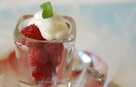Raspberries and Peppermint Cream
