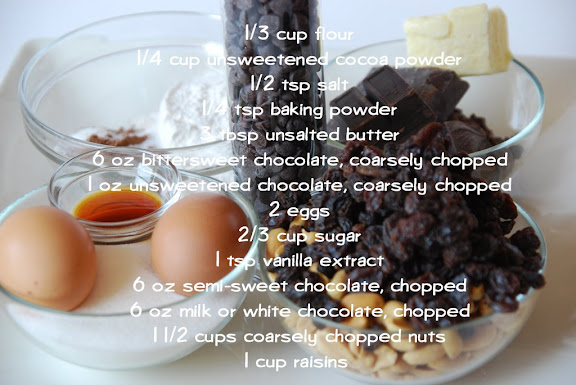 Ingredients for Chocolate Chunkers