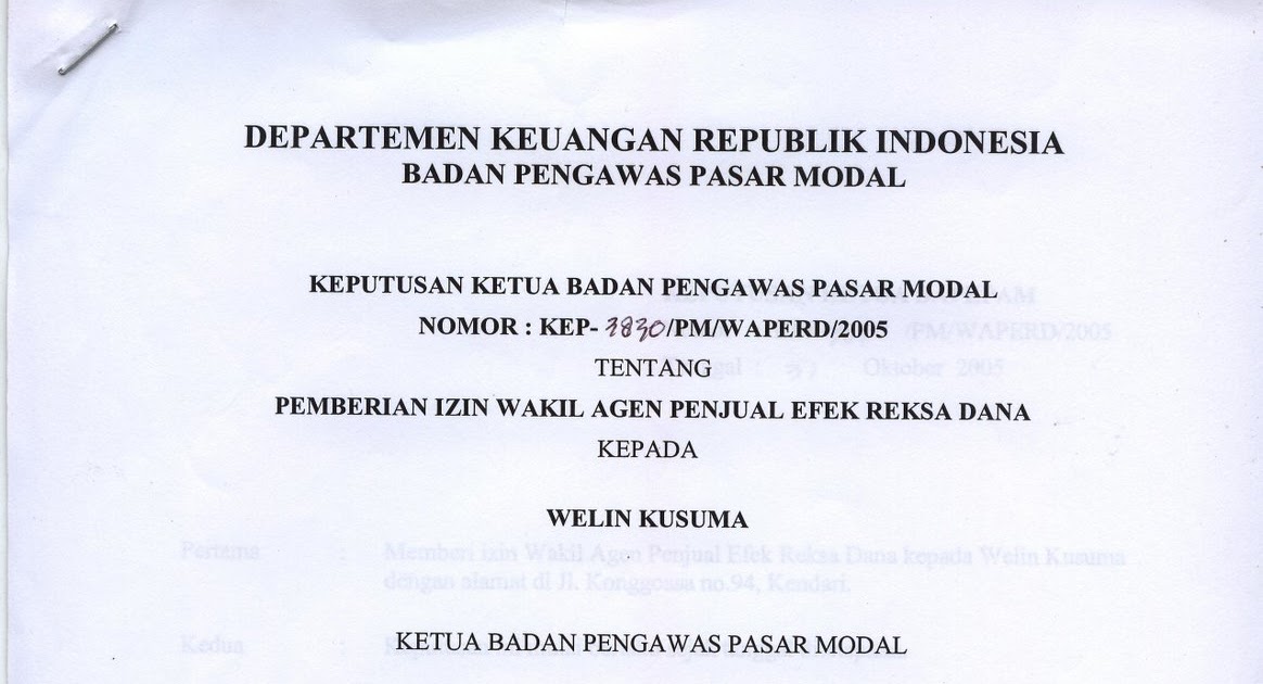 Welin Kusuma Profesi Waperd