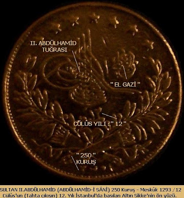 1293/12 Altın 250 Kr.Tura yüzü ayrıntılar...