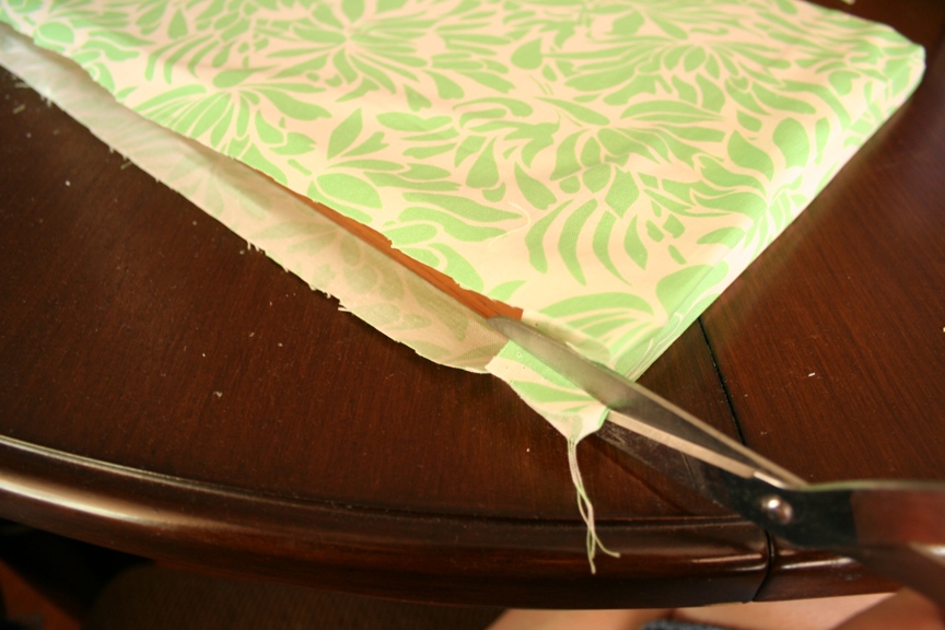 Cantaloupe Corner Fabric Covered Shelf Tutorial