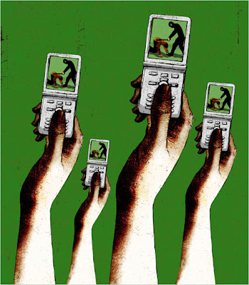 iran uprising media cell phones
