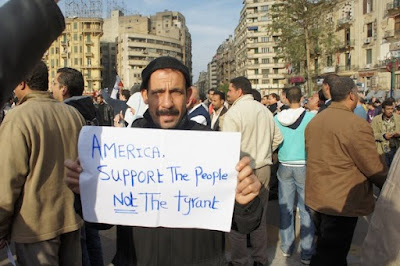 egypt protest support people not mubarak