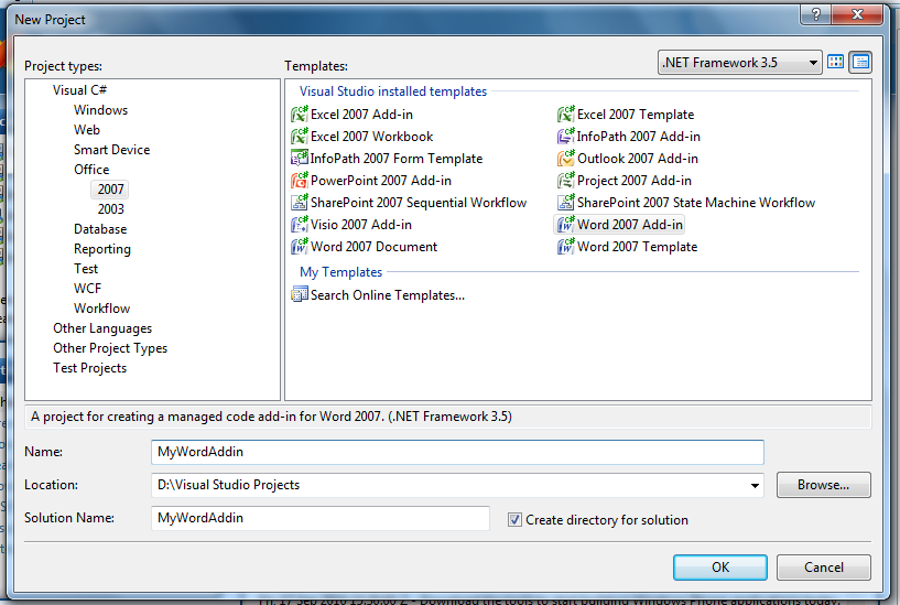 office 2007 project