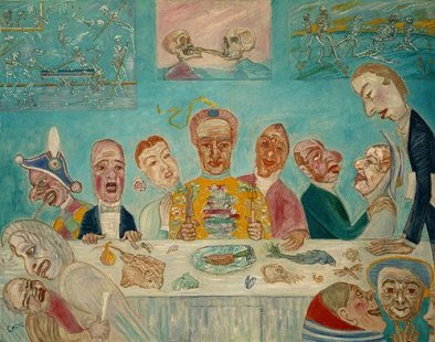 James Ensor : Le Banquet, 1915
